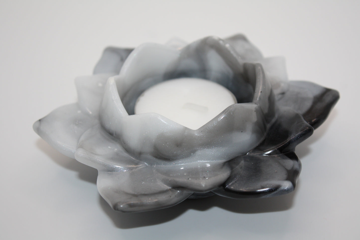 Marble Lotus Design Candle Holder