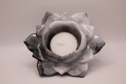 Marble Lotus Design Candle Holder