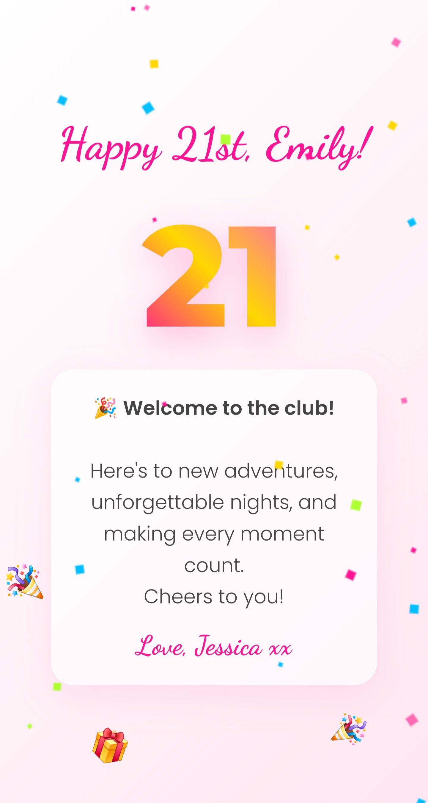 Digital Surprise 'Birthday'  - inquiry